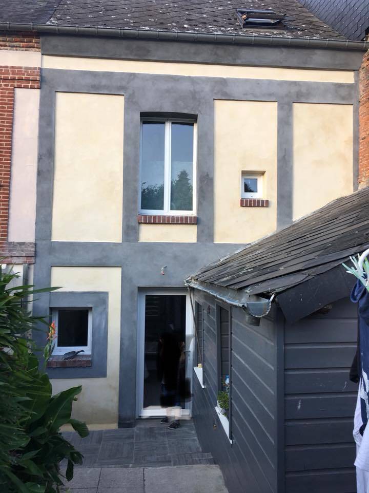 Ravalement après en enduit à la chaux