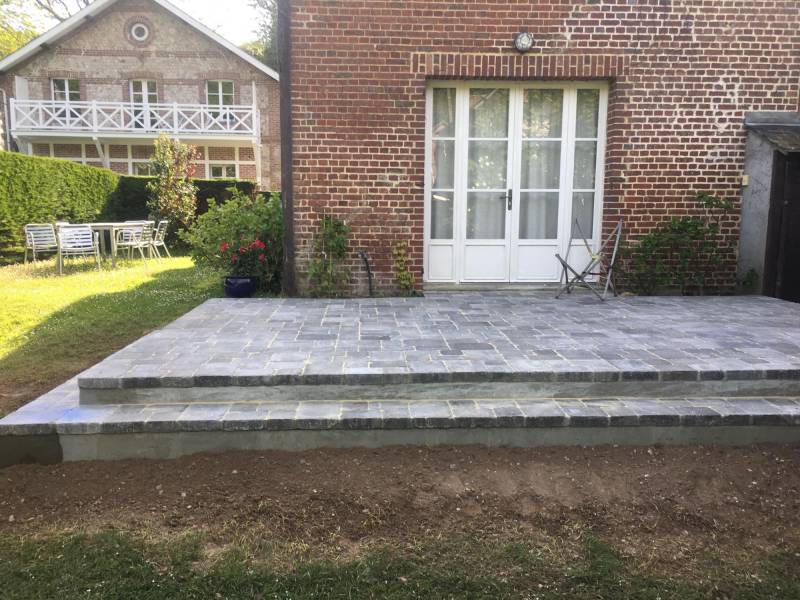 AMÉNAGEMENT EXTÉRIEUR ET CRÉATION D'UN TROTTOIR SECTEUR GODERVILLE PROCHE DE CANY BARVILLE